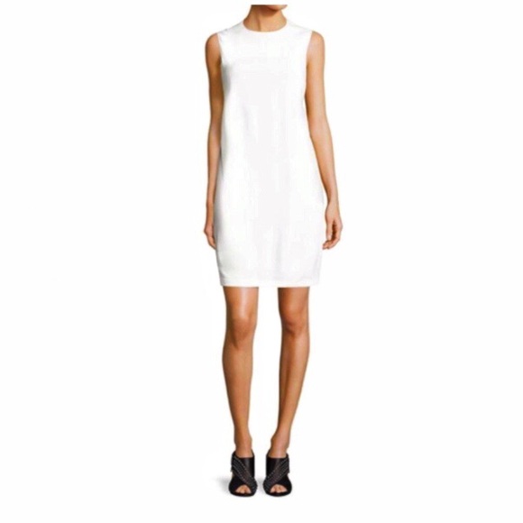 Helmut Lang White Sleeveless Minimalist Shift Dress Size S - Picture 2 of 8
